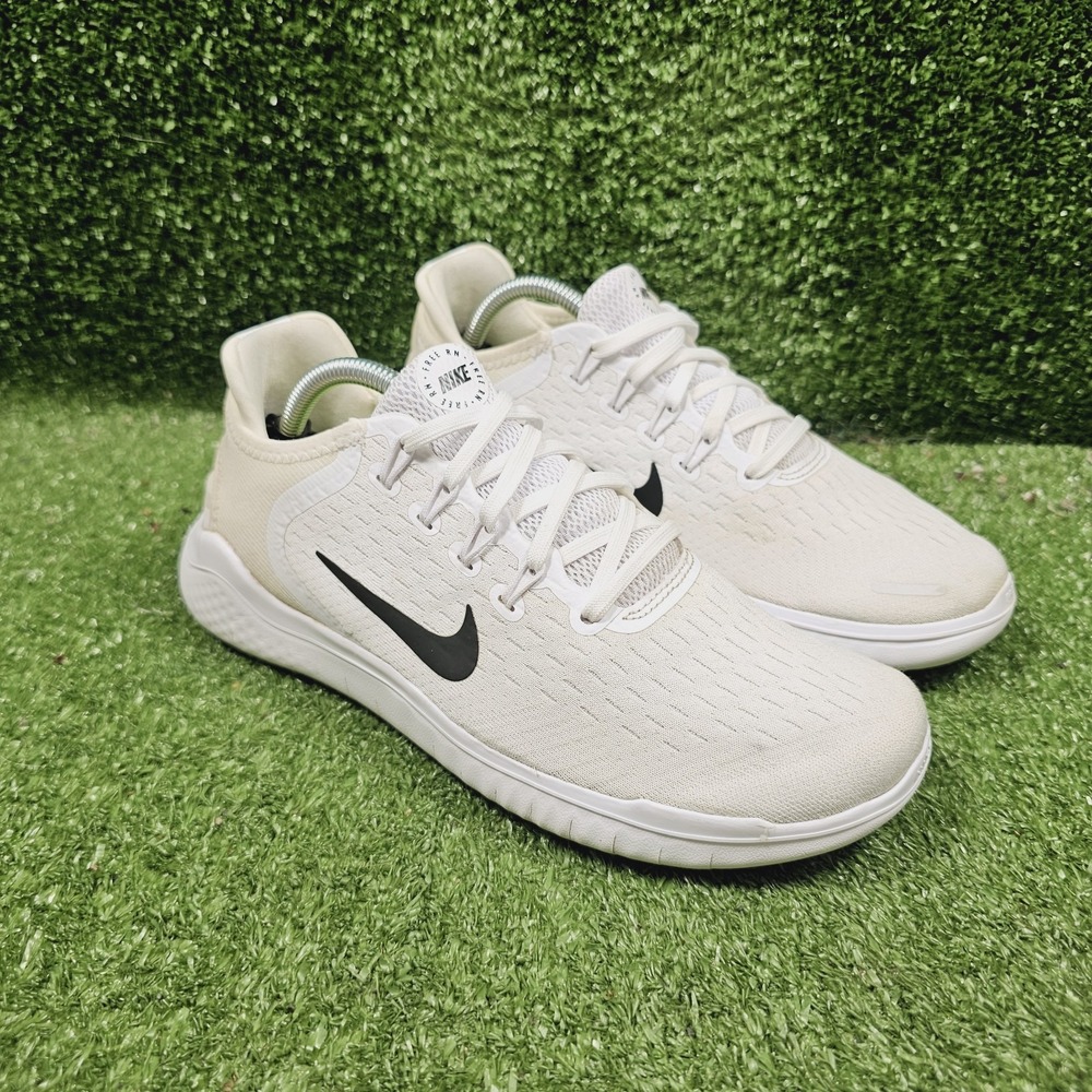 Nike Free RN 2018 White Athletic Running Shoes 942837-100 Womens Size 8